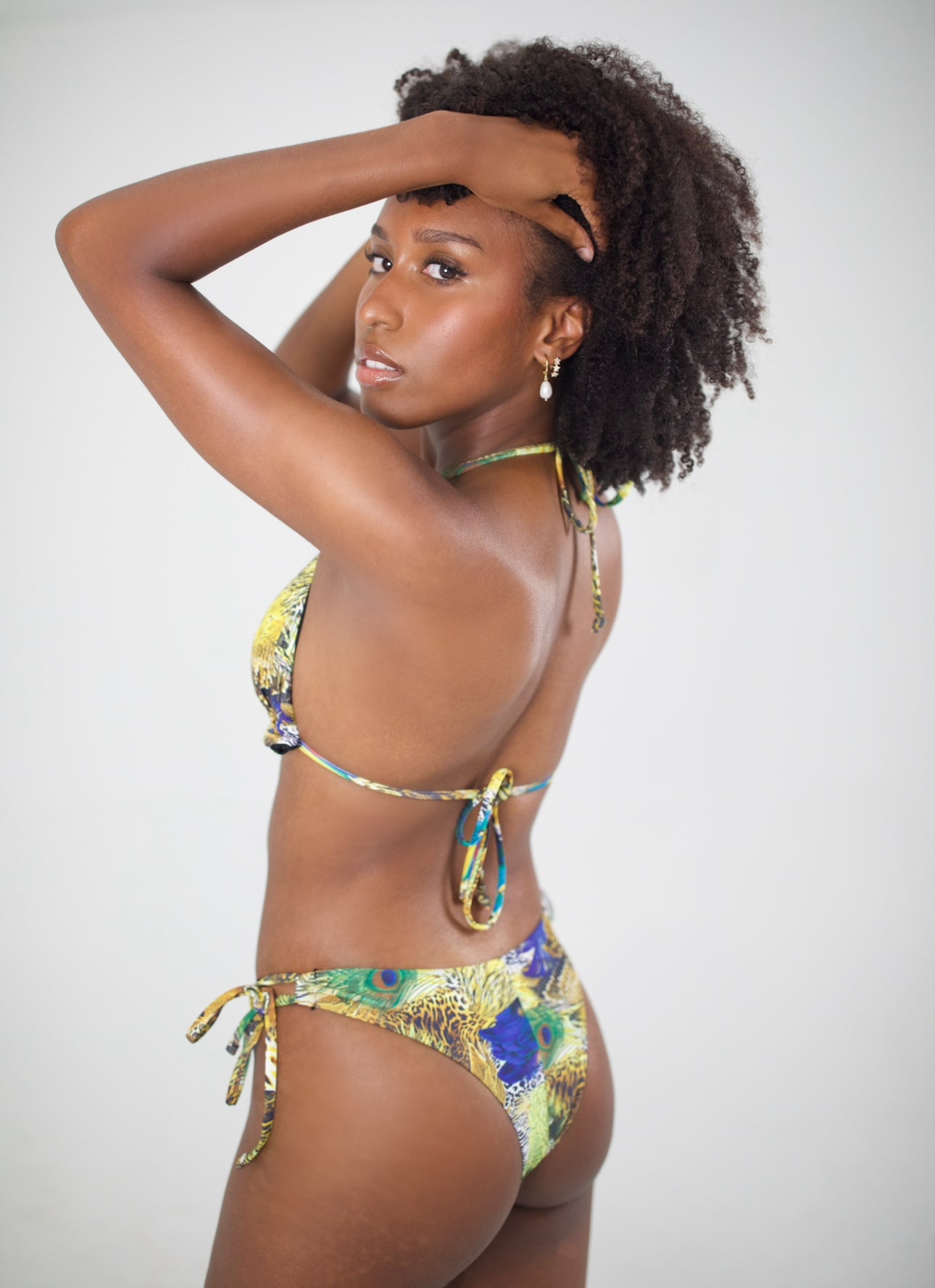 The Kathy Bikini Set: Peacock Royalty - Viosa Collection