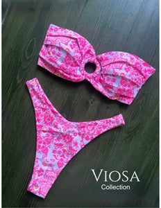 Marianne Bandeau Set: Magenta Mandela